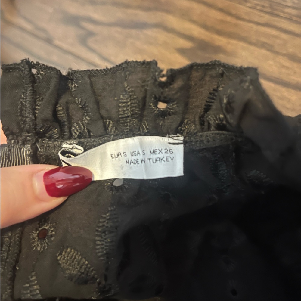 Zara Black Ruffle Blouse - Picture 8 of 8